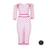 Long sleeve crop top and long skirt - pink - XS/XL