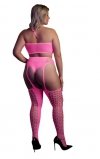 Two Piece with Crop Top and Stockings  XL/XXXXL