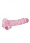 Realistyczny penis na przyssawce dildo różowe 18 cm