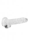 Realistyczny penis na przyssawce dildo clear 18 cm