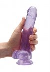 Realistyczny penis na przyssawce dildo fiolet 20 cm