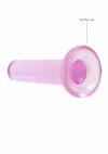 Gładkie dildo korek analny na przyssawce różowy 13 cm