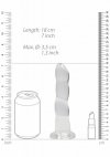 Dildo analne z wypustkami na przyssawce transparentne  17,8 cm