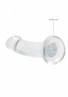 REALISTYCZNE DILDO ANALNE NA PRZYSSAWCE TRANSPARENTNE 17,8 CM