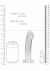 REALISTYCZNE DILDO ANALNE NA PRZYSSAWCE TRANSPARENTNE 17,8 CM