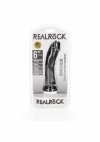 Krzywy penis dildo na mocnej przyssawce czarny 15 cm