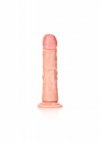 Krzywy penis dildo na mocnej przyssawce 15 cm