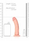 Krzywy penis dildo na mocnej przyssawce 15 cm