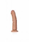 Cielisty zakrzywiony penis dildo na przyssawce  20 cm