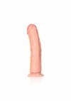 Zakrzywiony penis dildo na przyssawce cielisty 23 cm