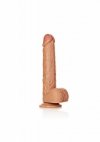 XXL Realistyczne dildo  z jądrami na przyssawce 28 cm