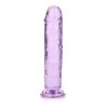 Żelowy realistyczny penis dildo z przyssawką bez jąder fioletowy 18cm