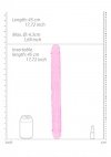 Realistyczny podwójny dildo dong dwustronny - 45 cm Różowy