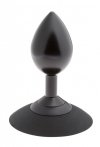 Duży aluminiowy korek analny wtyczka plug z odpinaną przyssawką