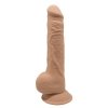 Realistyczne długie dildo z jądrami cyber skóra 24 cm
