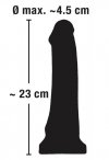 Afrykańskie żylaste dildo realistyczny penis 23 cm
