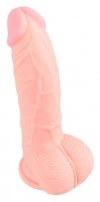 Realistyczne żylaste dildo z jądrami penis na przyssawce 20 cm