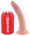 Zakrzywione realistyczne dildo na przyssawce z żyłami 18 cm