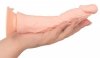 Elastyczne wibrujące dildo na przyssawce 21,5 cm