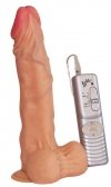 Realistyczne dildo wibrujące na przyssawce z pilotem 22 cm