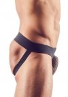 Jockstrapy męskie z siateczki prześwitujące czarne Men´s Jock S