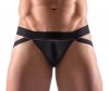 Męskie majtki jockstrapy odkryte pośladki Men's jock czarne L