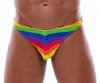 Męskie stringi kolorowe tęczowe Men Thong Rainbow S