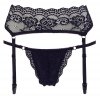 Czarny sex pas do pończoch + stringi Cottelli M