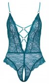 Seksowna bielizna błękitne body dziurka Cottelli XL