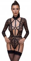 Kuszące sex body z uprzężą i obrożą Cottelli M