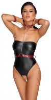 Otwarte błyszczące body Tubebody Bondage L