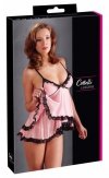 Różowa seksowna koszulka babydoll Cottelli L