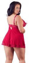 Czerwona sexy koszulka babydoll plus size Cottelli 2XL