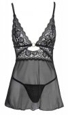 Koronkowa erotyczna koszulka babydoll Cottelli XL