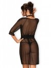 Obsessive Lucita peniuar czarny  S/M