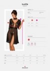 Obsessive Lucita peniuar czarny  S/M