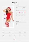 Obsessive strój mikołajki Kissmas body czerwone  XS/S