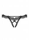 Obsessive Bravelle stringi otwarte czarne L/XL