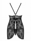 Obsessive koszulka nocna Behindy babydoll i stringi czarne L/XL