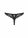 Obsessive Letica stringi otwarte czarne  S/M