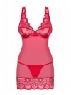 Obsessive 853-CHE-3 koszulka i stringi czerwona  S/M