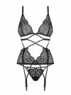 Obsessive Mixty gorset i stringi czarny L/XL