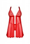 Obsessive Elianes babydoll i stringi czerwone XS/S
