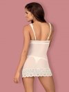 Obsessive 853-CHE-2 koszulka i stringi biała  S/M