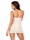 Obsessive 853-CHE-2 koszulka i stringi biała L/XL