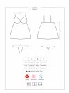 Obsessive koszulka nocna Luvae babydoll i stringi czarne XXL