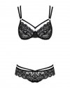 Obsessive 860-SET-1 komplet 2-częściowy czarny  S/M