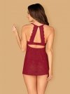 Obsessive koszulka nocna Ivetta babydoll i stringi czerwona  S/M