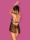 Obsessive koszulka nocna Delishya babydoll i stringi  czarny L/XL