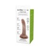 Karmelowy penis dildo na przyssawce bez jąder 15 cm